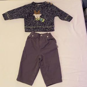 NWOT Covington Boys Sweater & Khaki Set SIZE 18 Mo